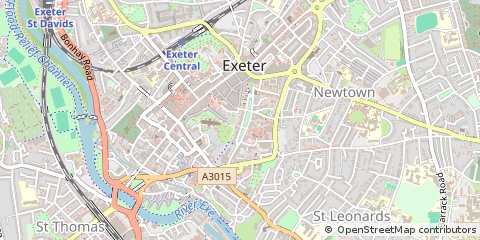 Map of Exeter