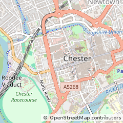 Map of Chester, Cheshire