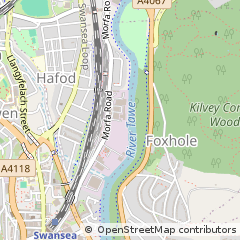 Map of Swansea