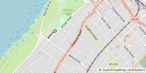 Map of Southport, Merseyside