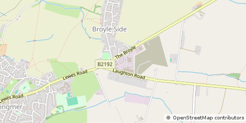 Map of Lewes, East Sussex