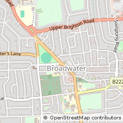 Map of Worthing, West Sussex