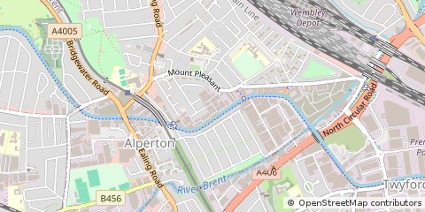 Map of Wembley, Middlesex