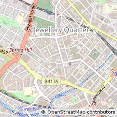 Map of Jewellery Quarter Birmingham, West Midlands