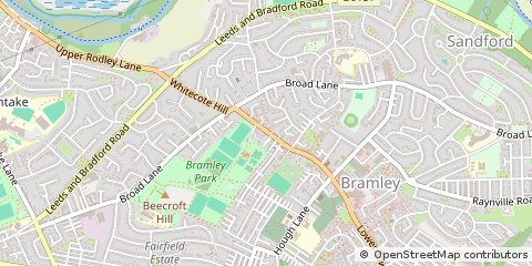 Map of Leeds, West Yorkshire