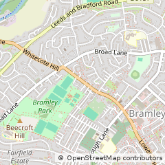 Map of Leeds, West Yorkshire