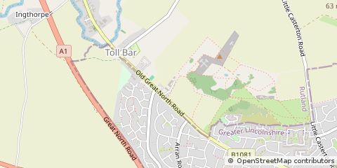 Map of Little Casterton, Stamford