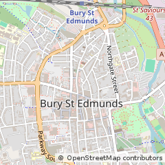 Map of Bury ST. Edmunds, Suffolk