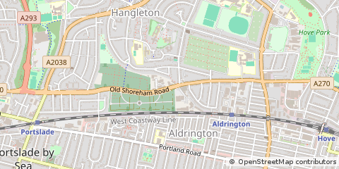 Map of Hove, East Sussex