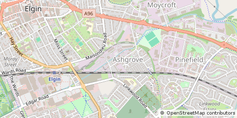 Map of Elgin, Morayshire