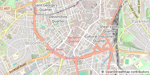 Map of Sheffield