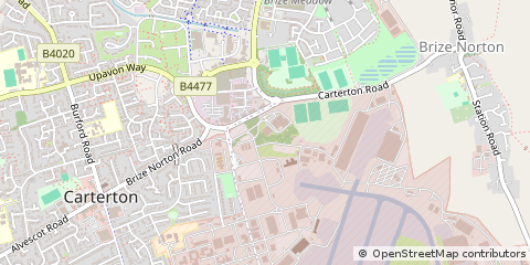 Map of Carterton, Oxfordshire