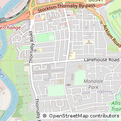 Map of Stockton-on-Tees, Cleveland