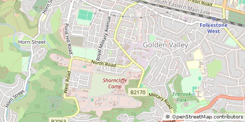 Map of Folkestone, Kent