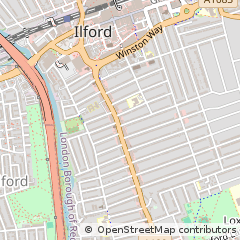 Map of Ilford, Essex