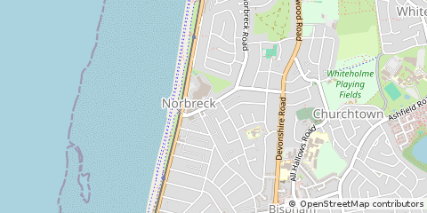 Map of Thornton-Cleveleys, Lancashire