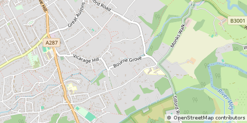 Map of Farnham, Surrey