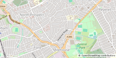 Map of Plymouth, Devon