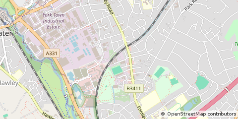 Map of Camberley, Surrey
