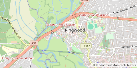 Map of Ringwood, Hampshire