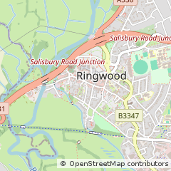 Map of Ringwood, Hampshire