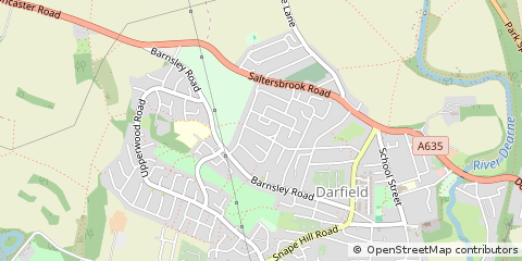 Map of Barnsley, South Yorkshire