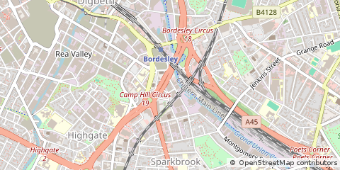 Map of Birmingham, West Midlands