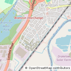 Map of Burton-on-Trent, Staffordshire