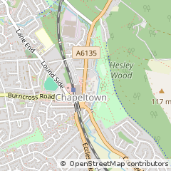 Map of Sheffield, South Yorkshire