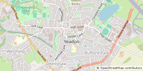 Map of Yeadon, Leeds
