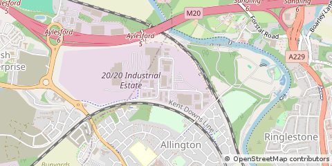 Map of Maidstone, Kent