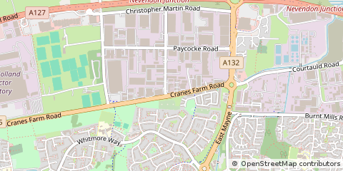 Map of Basildon, Essex