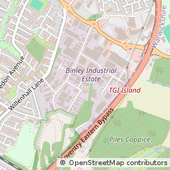 Map of Coventry, West Midlands