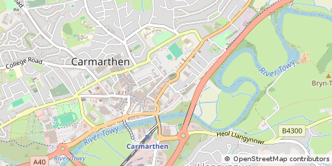 Map of Carmarthen