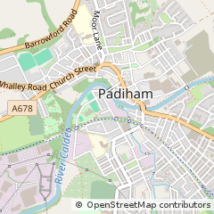 Map of Burnley, Lancashire