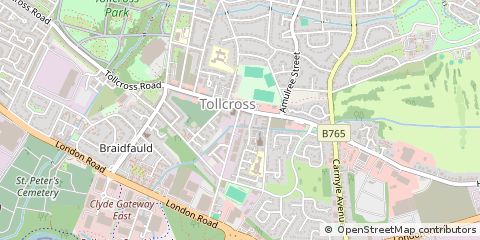 Map of Tollcross Industrial Estate, Glasgow