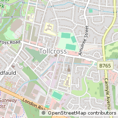 Map of Tollcross Industrial Estate, Glasgow