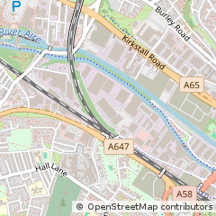Map of Leeds, West Yorkshire