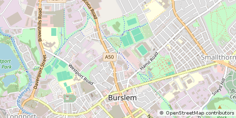 Map of Stoke-on-Trent, Staffordshire