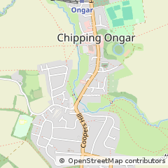 Map of Ongar, Essex
