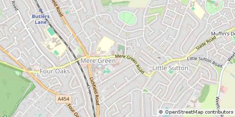 Map of Sutton Coldfield