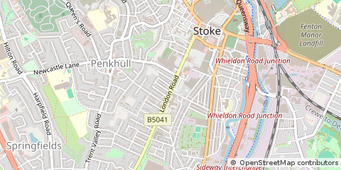 Map of Stoke-on-Trent