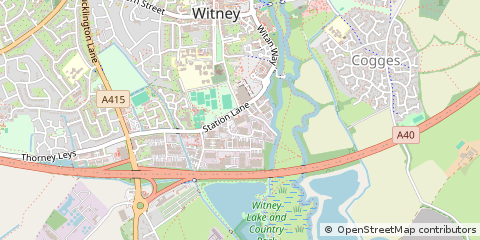 Map of Witney, Oxfordshire