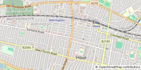 Map of Hove, East Sussex