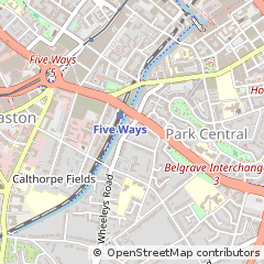 Map of Birmingham, West Midlands