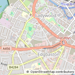 Map of Birmingham, West Midlands