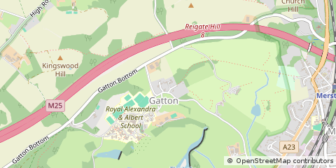 Map of Rocky Lane, Reigate Surrey