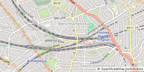 Map of West Hampstead, London
