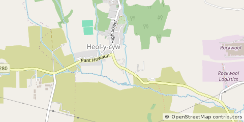 Map of Bridgend, Mid Glamorgan