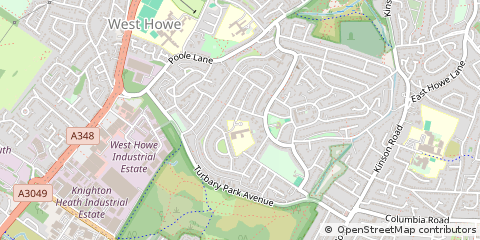 Map of Bournemouth, Dorset